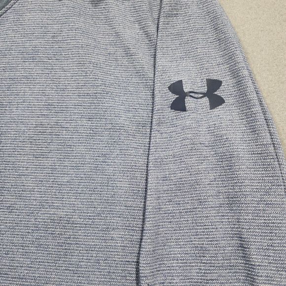 Under Armour Polo Shirt Mens Blue 2XL HeatGear Fitted Short Sleeve Pullover Long - Picture 4 of 16